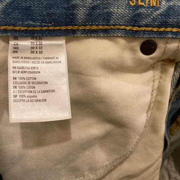 👖American Eagle Washed Blue Jeans - Picture 4 of 6